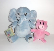elephant and piggie plush